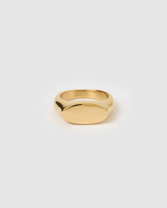 Aster Gold Signet Ring