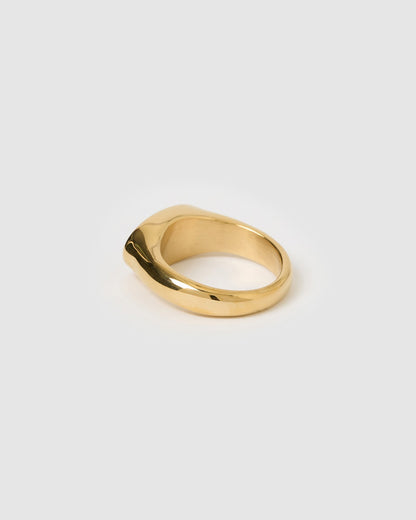 Aster Gold Signet Ring