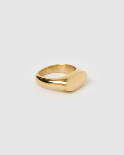 Aster Gold Signet Ring