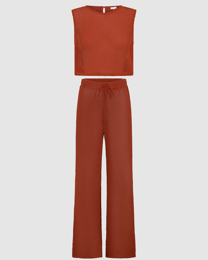 Bari Pants Set - Apricot
