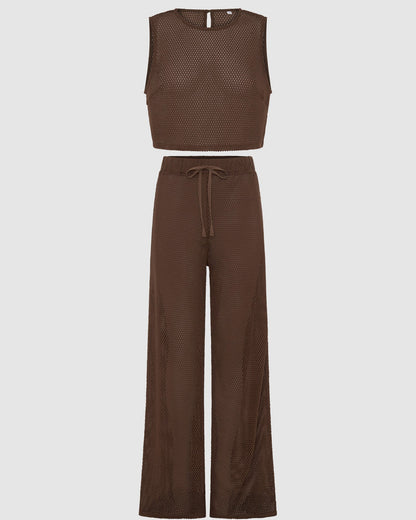 Bari Pants Set - Chocolate