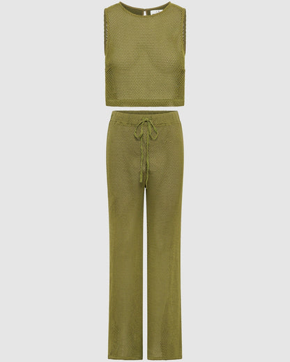 Bari Pants Set - Pistachio