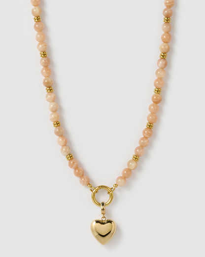 Blush Charm Necklace - Sunstone