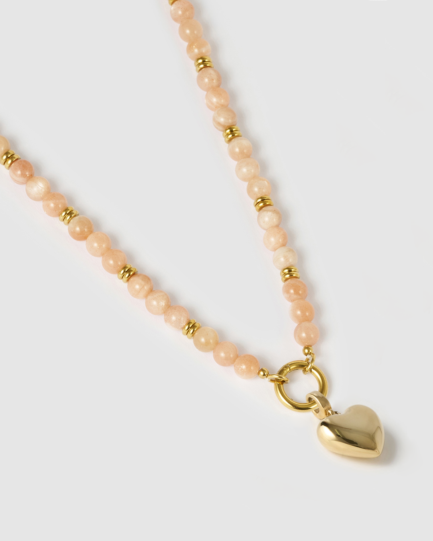 Blush Charm Necklace - Sunstone