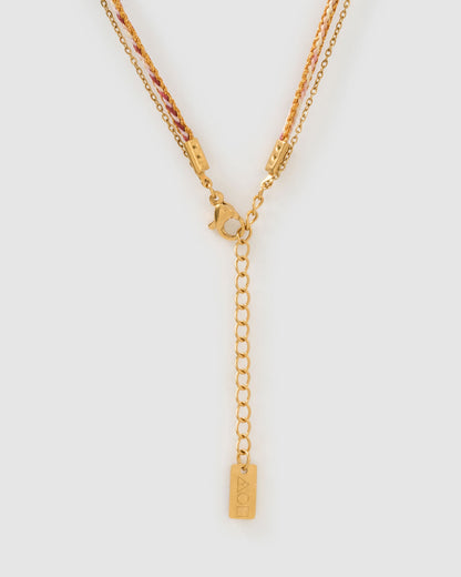 Bubble Letter Necklace - Blush