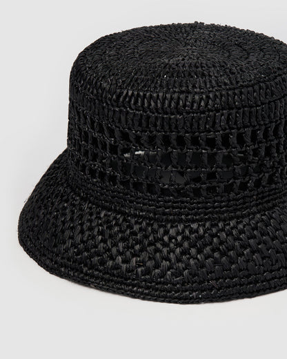 Camille Sun Hat - Black