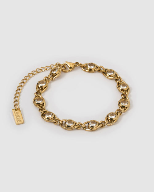 Cassandra Gold Bracelet - Stone