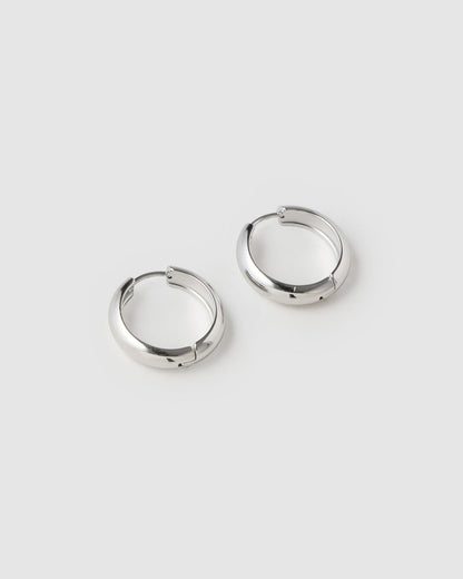 Cassie Silver Hoop Earrings