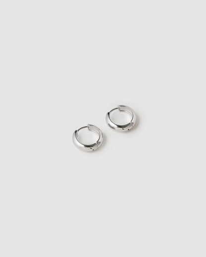 Cassie Silver Hoop Earrings