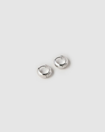 Cassie Silver Hoop Earrings