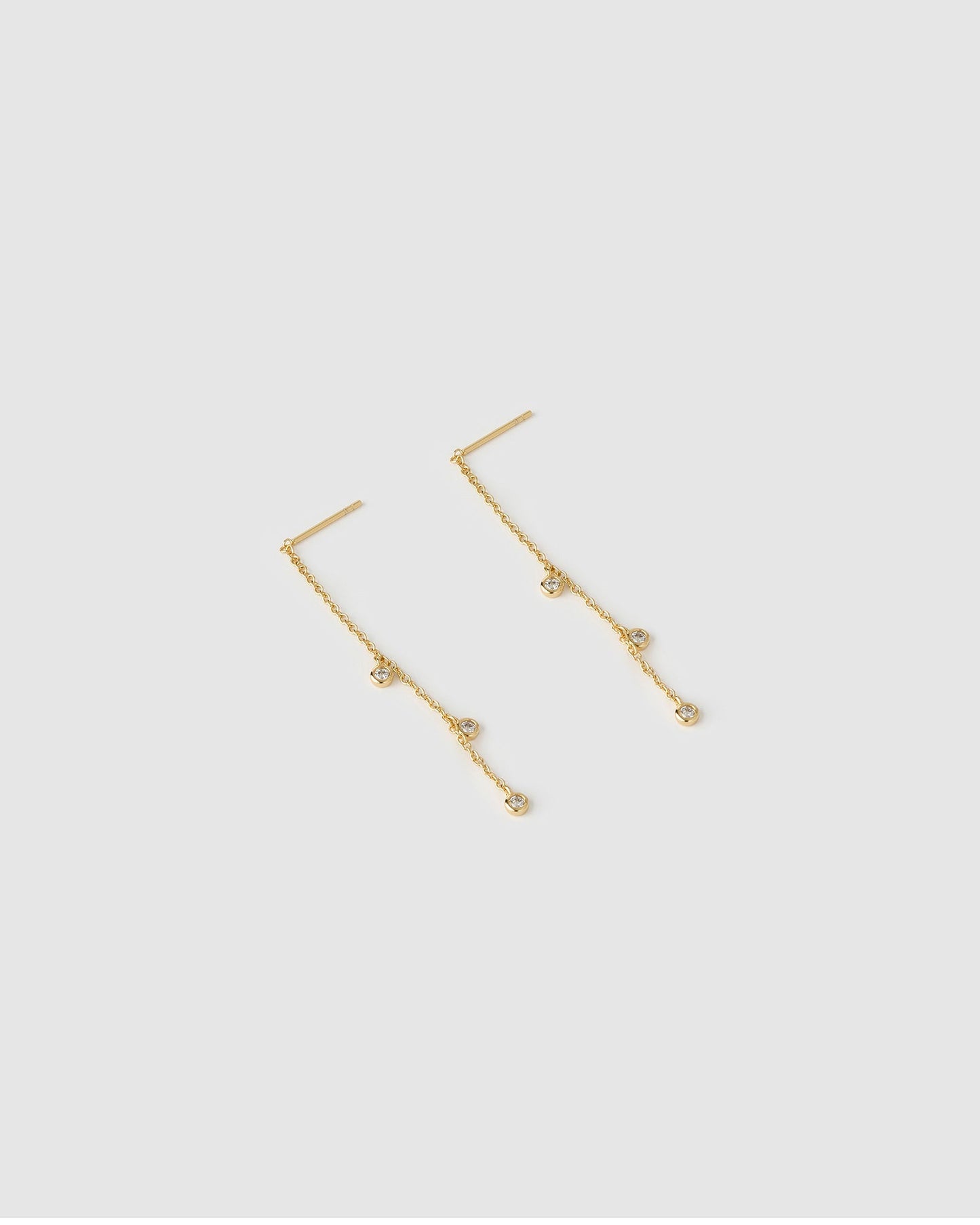 Comet Threader Gold Earrings