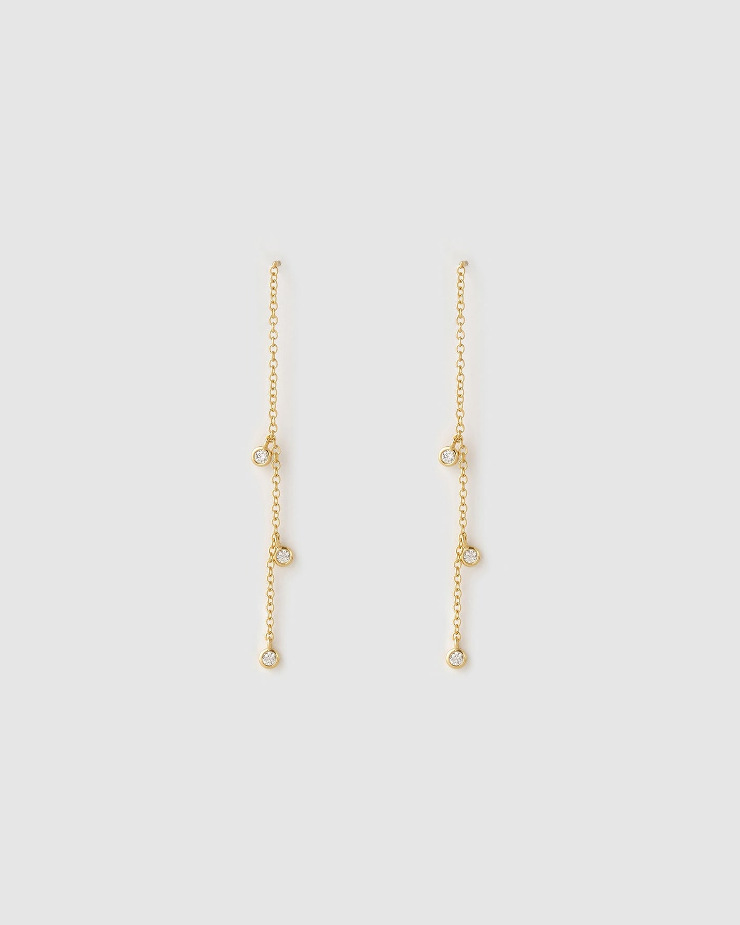 Comet Threader Gold Earrings