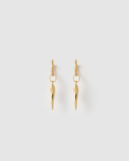 Cornicello Gold Charm Earrings - Large