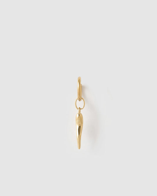 Cornicello Gold Single Charm Earring - Large