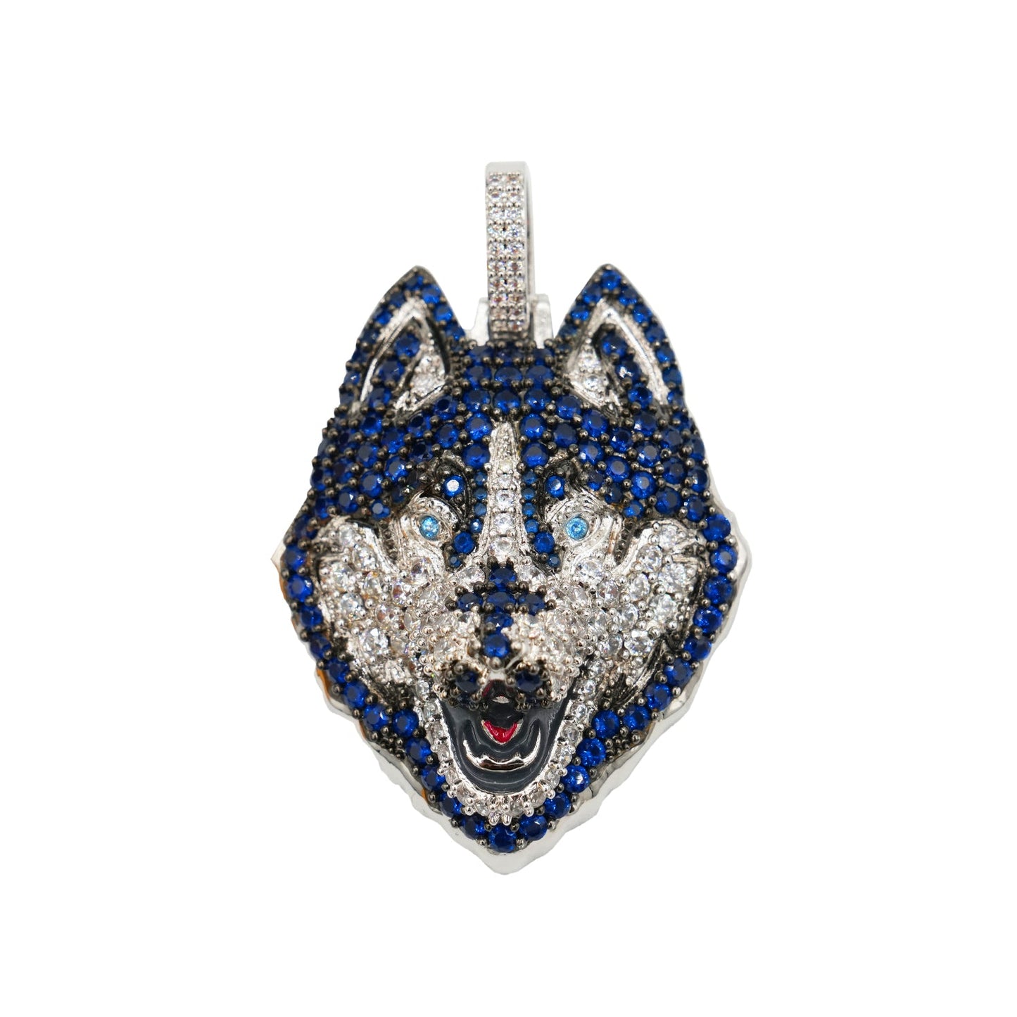 Connecticut Huskies Logo in White Gold