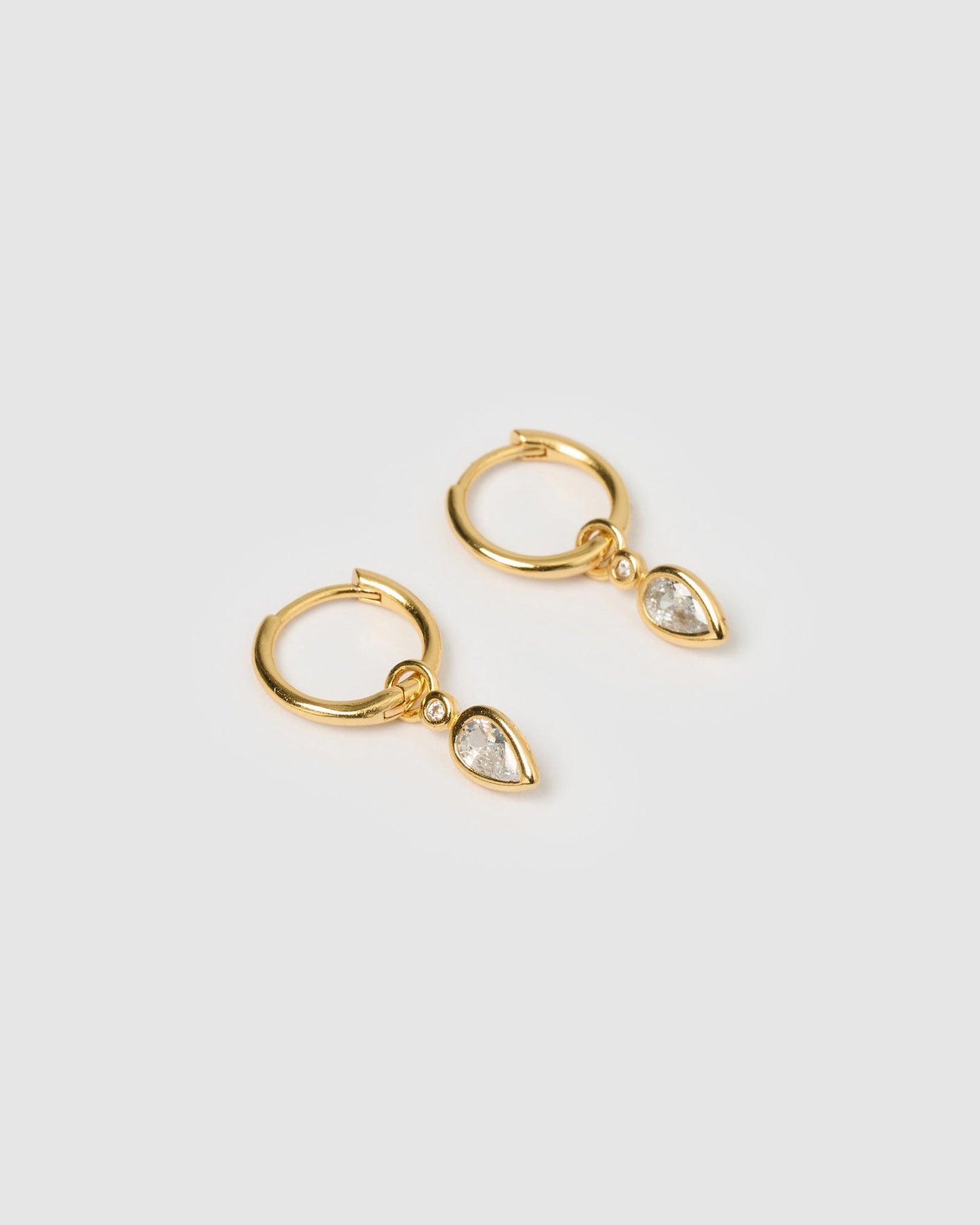 Daisy Gold Earrings - Stone