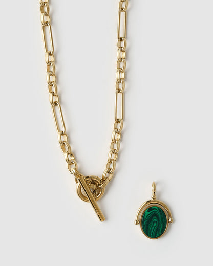 Delilah Spinner Necklace - Malachite