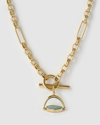 Delilah Spinner Necklace - Malachite