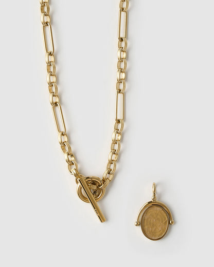 Delilah Spinner Necklace - Rose Quartz