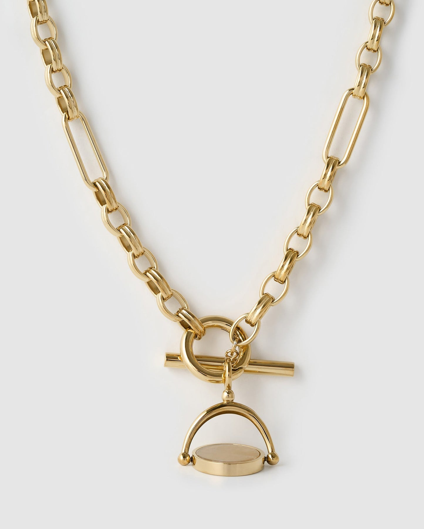 Delilah Spinner Necklace - Rose Quartz
