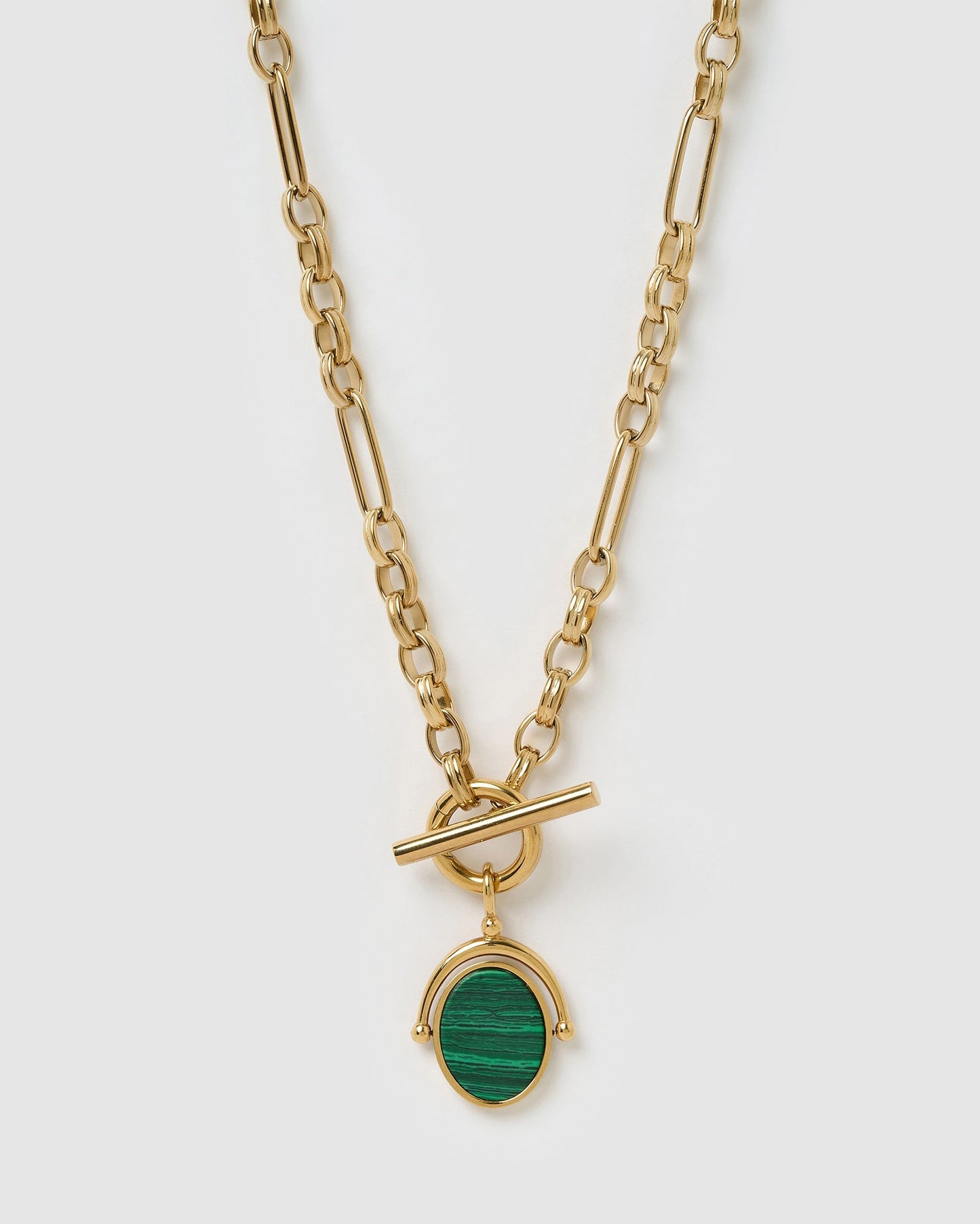 Delilah Spinner Necklace - Malachite