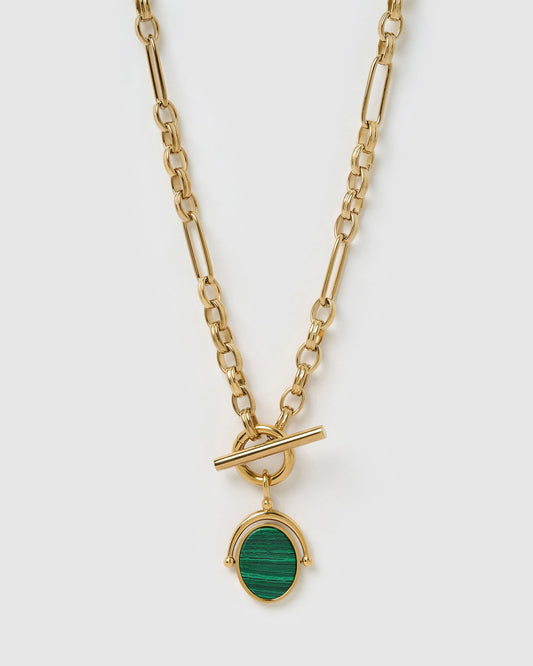 Delilah Spinner Necklace - Malachite