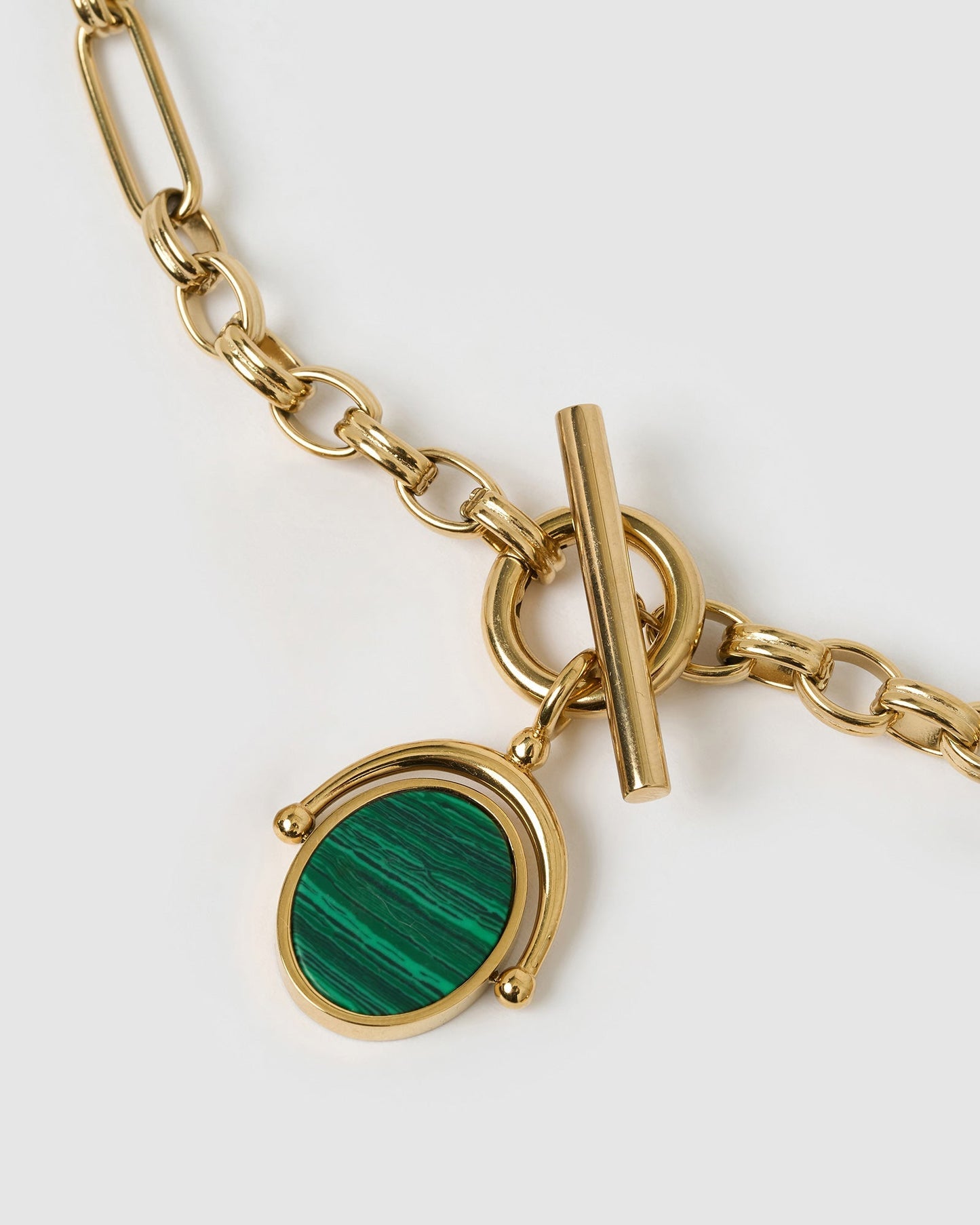 Delilah Spinner Necklace - Malachite