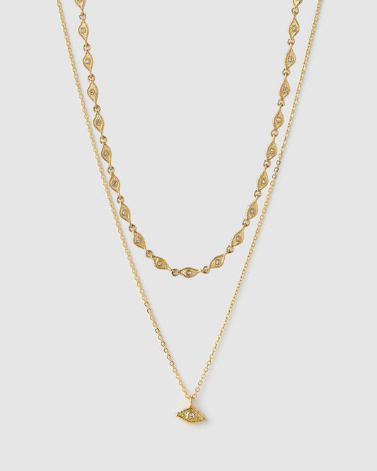 Double Elysian Necklace Stack