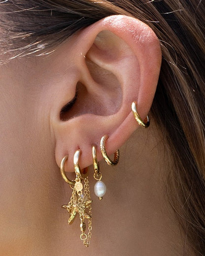 Cordelia Pearl Earrings - Gold