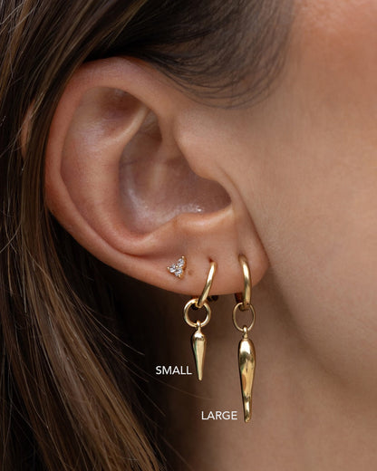 Cornicello Gold Charm Earrings - Large