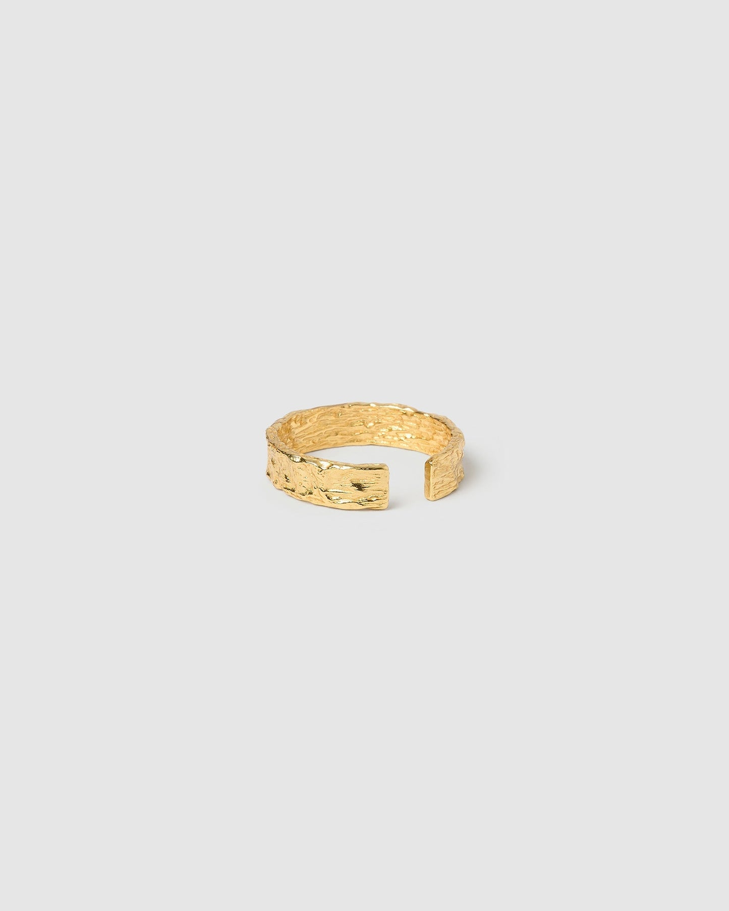 Eros Gold Textured Ring - Medium