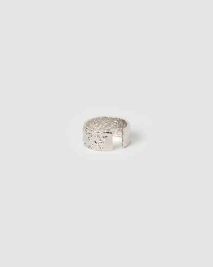 Eros Silver Textured Ring - Large