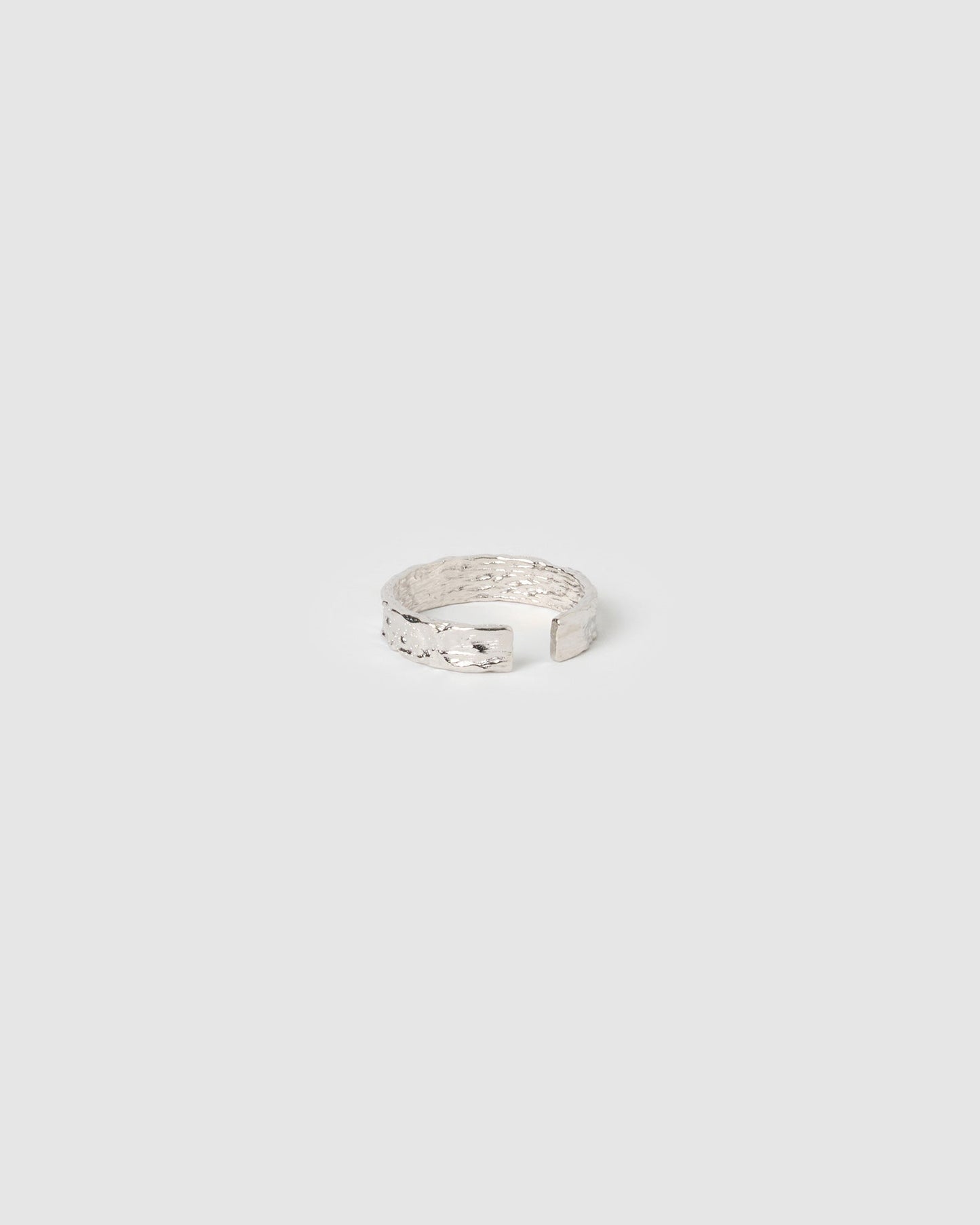 Eros Silver Textured Ring - Medium