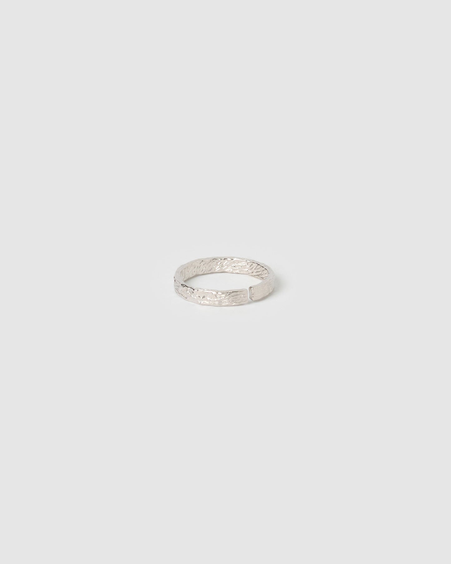 Eros Silver Textured Ring - Small
