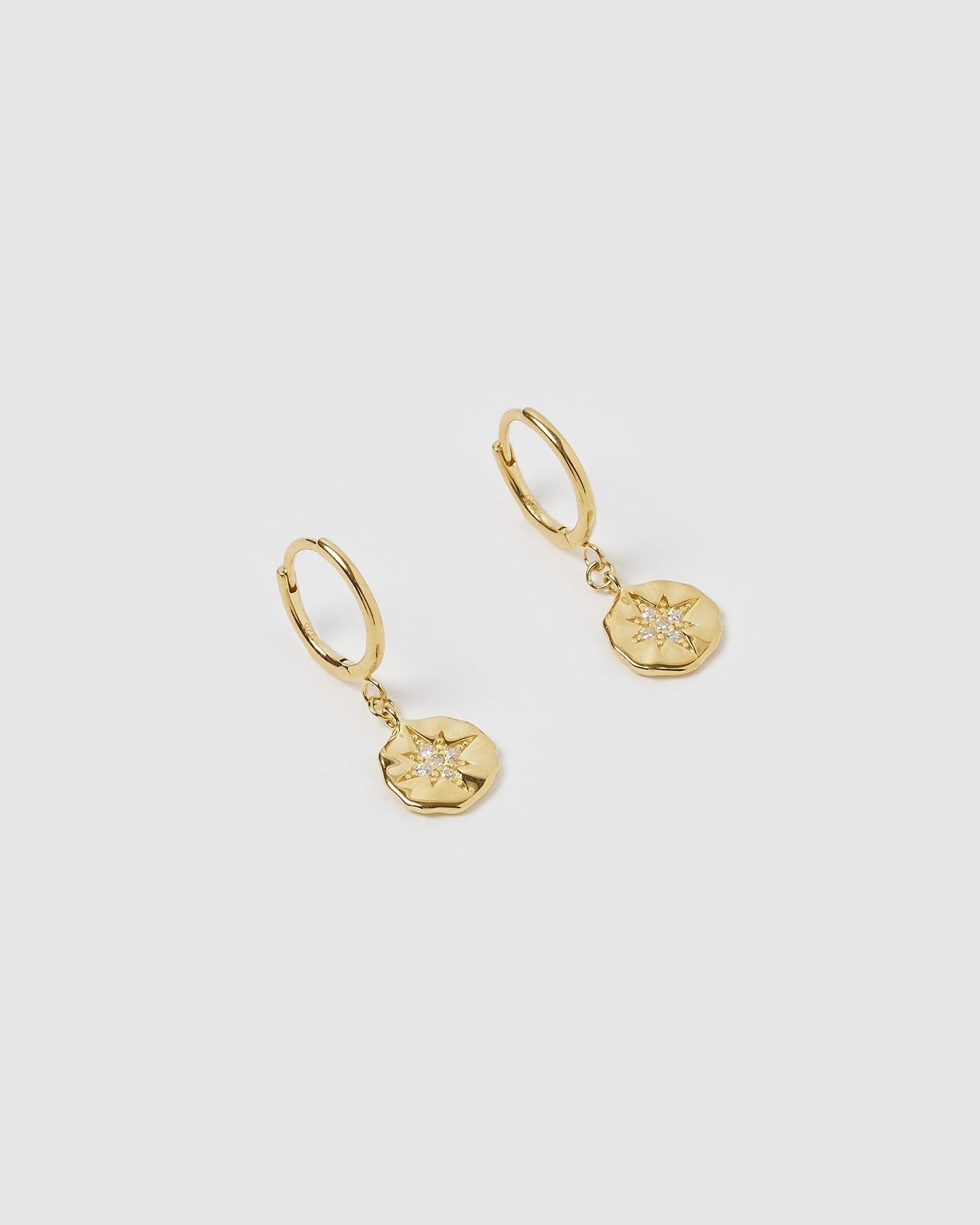 Estrella Gold & Zircon Hoop Huggies