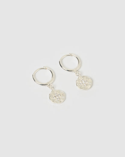 Estrella Silver & Zircon Hoop Huggies