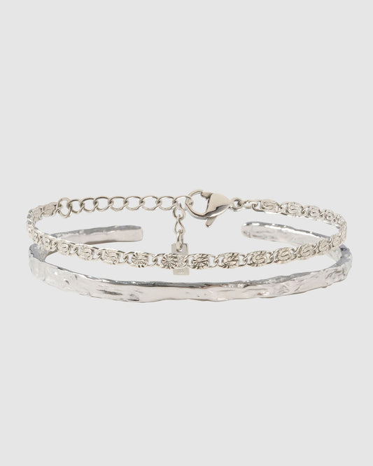 Fireball Bracelet Stack - Silver