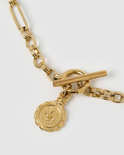 Fleur De Lis Gold Necklace