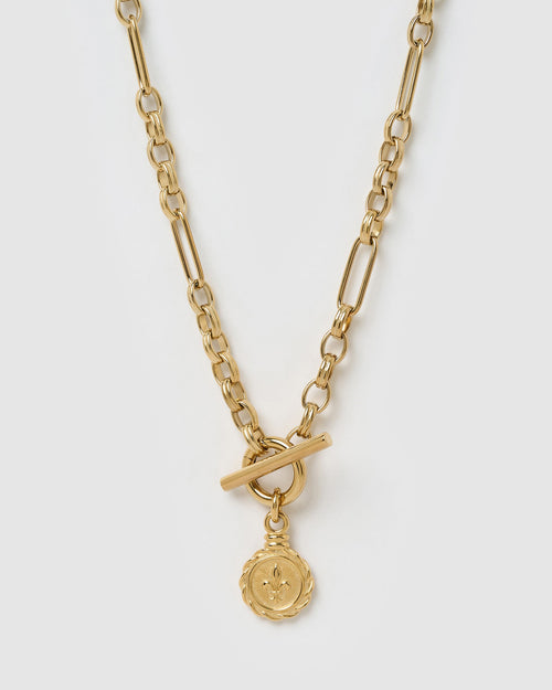 Fleur De Lis Gold Necklace
