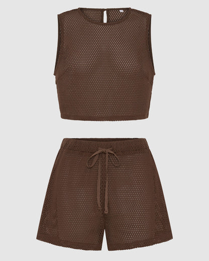 Florence Shorts Set - Chocolate