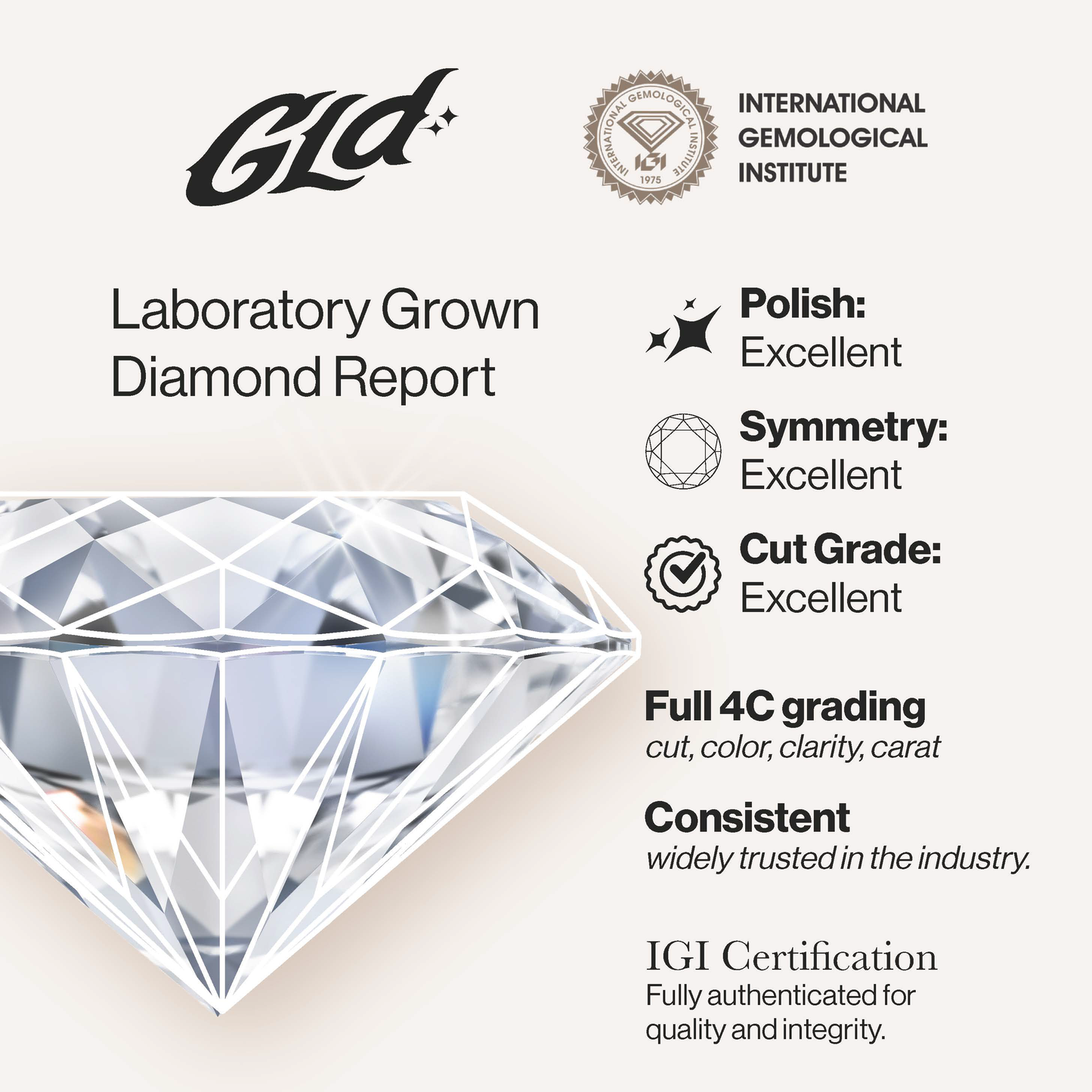 Cushion Cut Lab Grown Diamond Stud Earrings in Solid White Gold