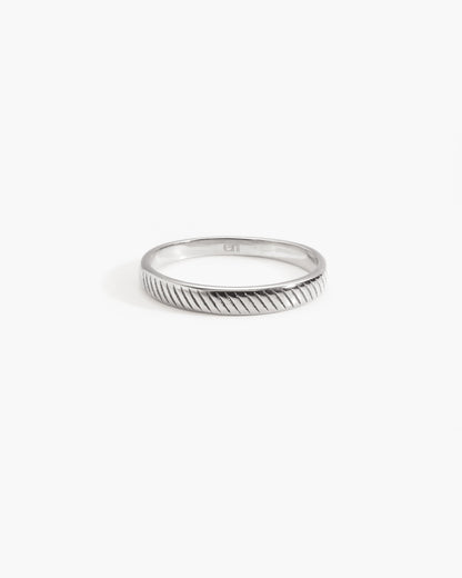 Silver Twill Ring