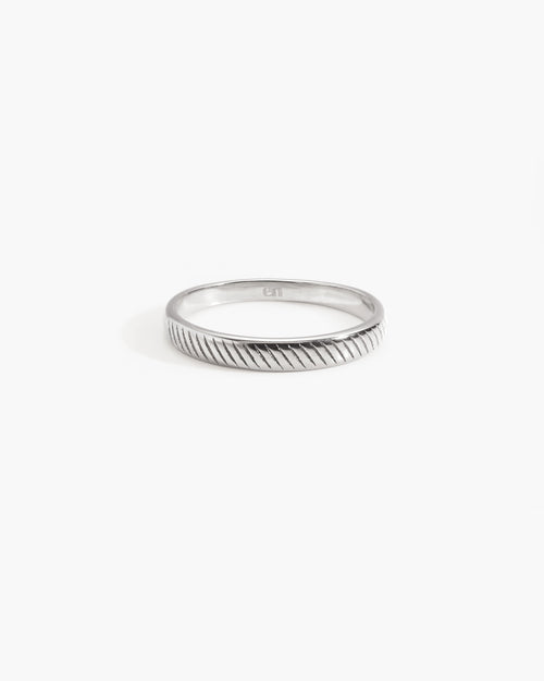 Silver Twill Ring