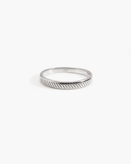 Silver Twill Ring