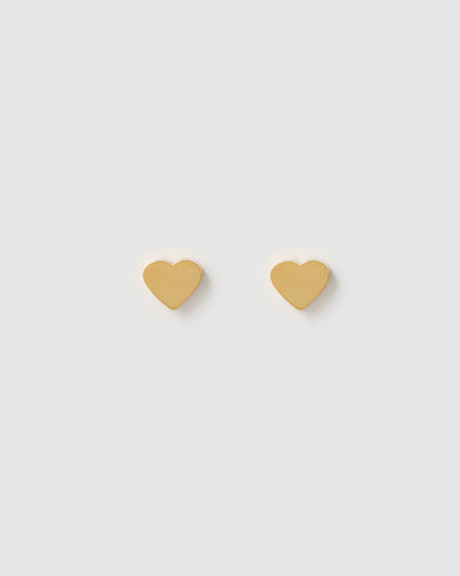 Heartbeat Gold Stud Earrings