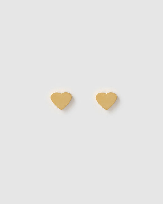 Heartbeat Gold Stud Earrings