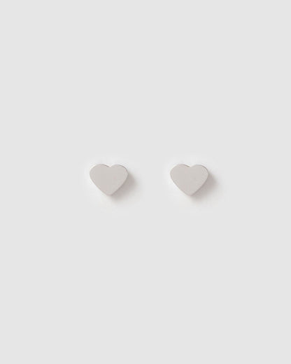 Heartbeat Silver Stud Earrings