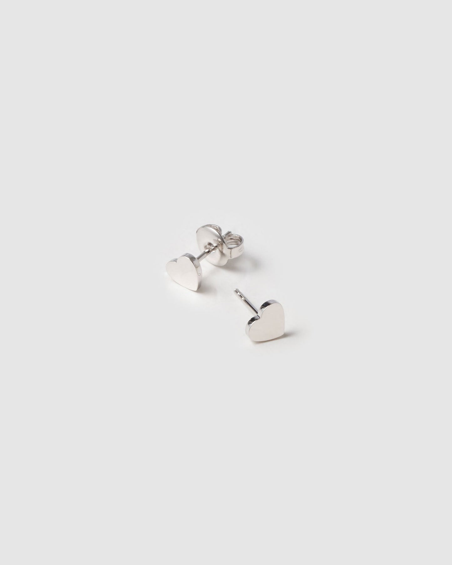 Heartbeat Silver Stud Earrings