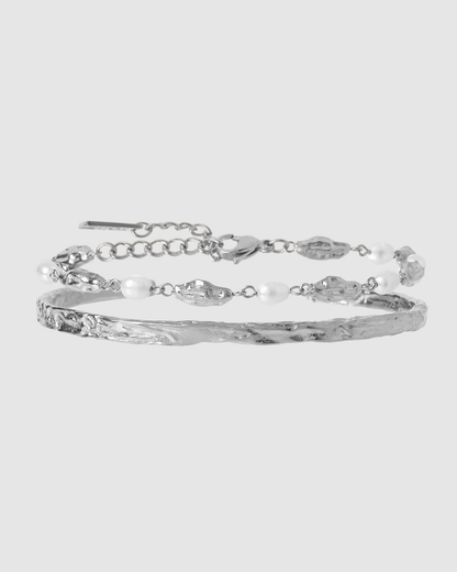 Helena Bracelet Stack - Silver