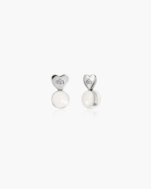 Silver Heart-shaped Earring Back Lifters